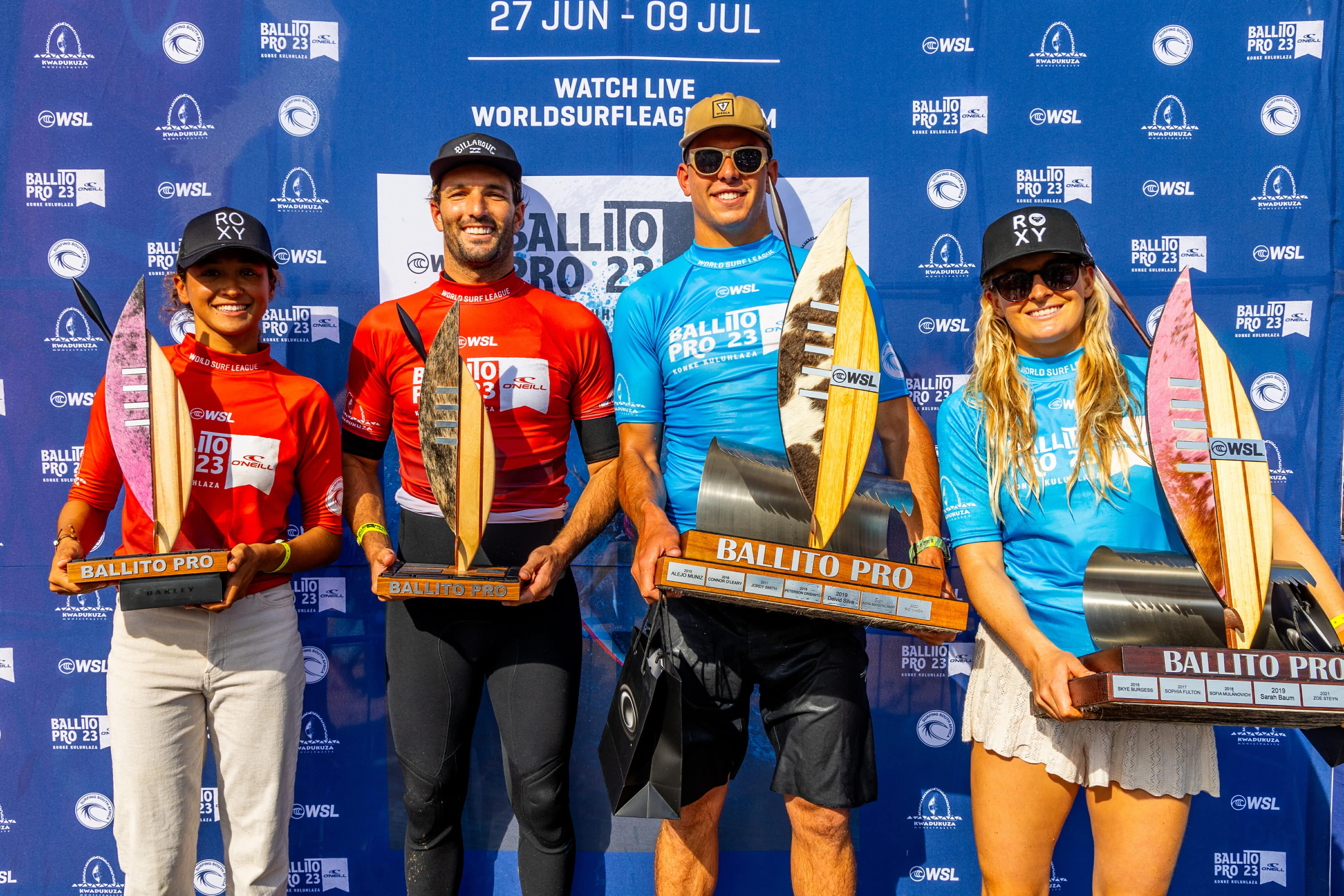 Bronte Macaulay and Cole Houshmand Celebrate Victory at Ballito Pro
