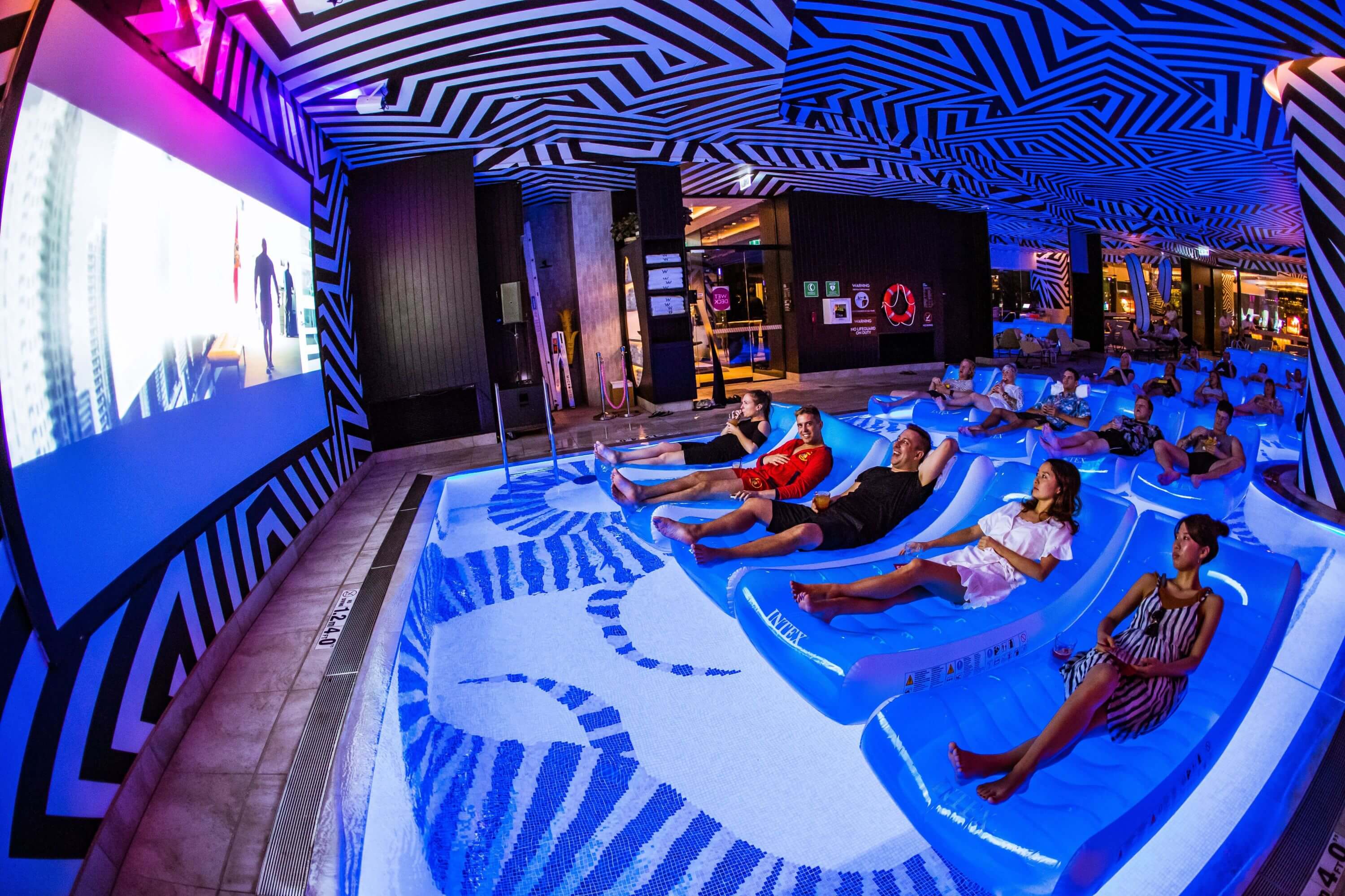 Float In Cinema at W Brisbane spend Halloween 2024 on the Wet Deck
