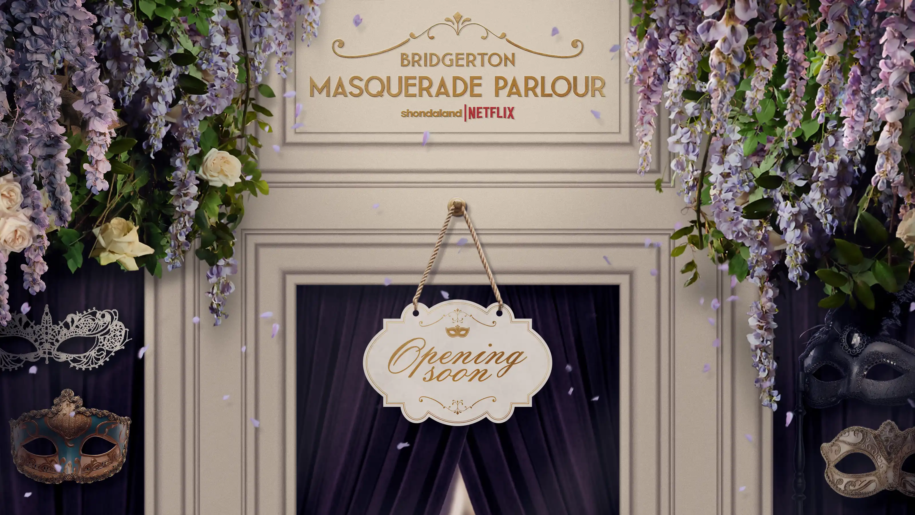 Melbourne fans can experience Regency-era glamour at Netflix's free Bridgerton Masquerade Parlour, open January 31-February 1 on Little Collins St.