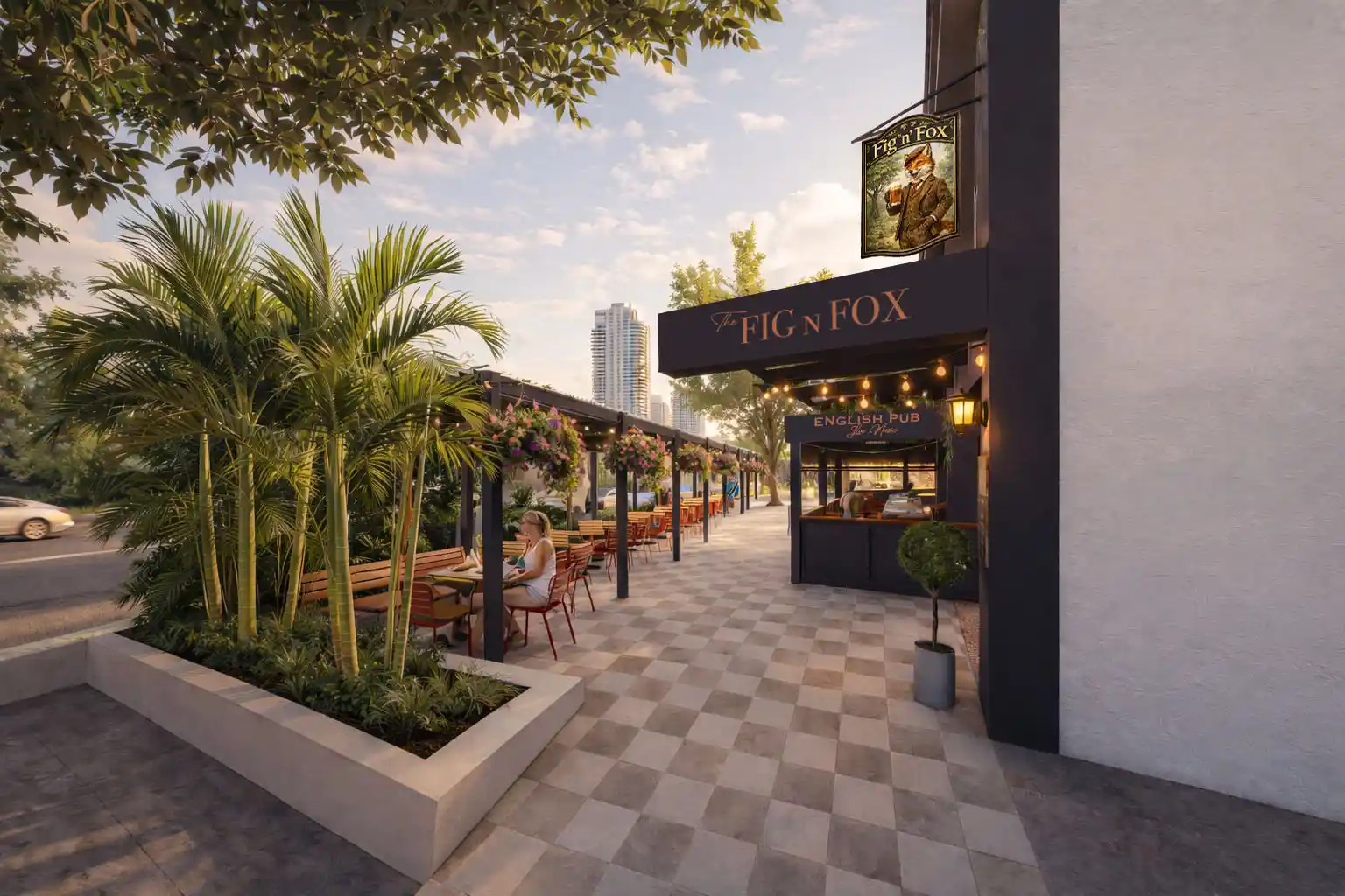 The Fig 'n' Fox is a new English pub opening in Surfers Paradise ahead of Easter, brought to life by Artesian Hospitality on the corner of Orchid and Elkhorn avenues.