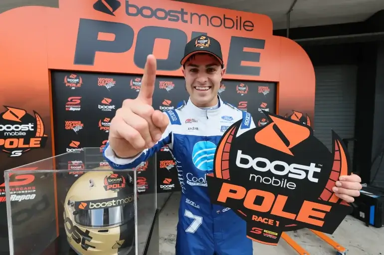 Blanchard Racing Team locks out the front row at the Sydney 500 as James Golding takes pole.