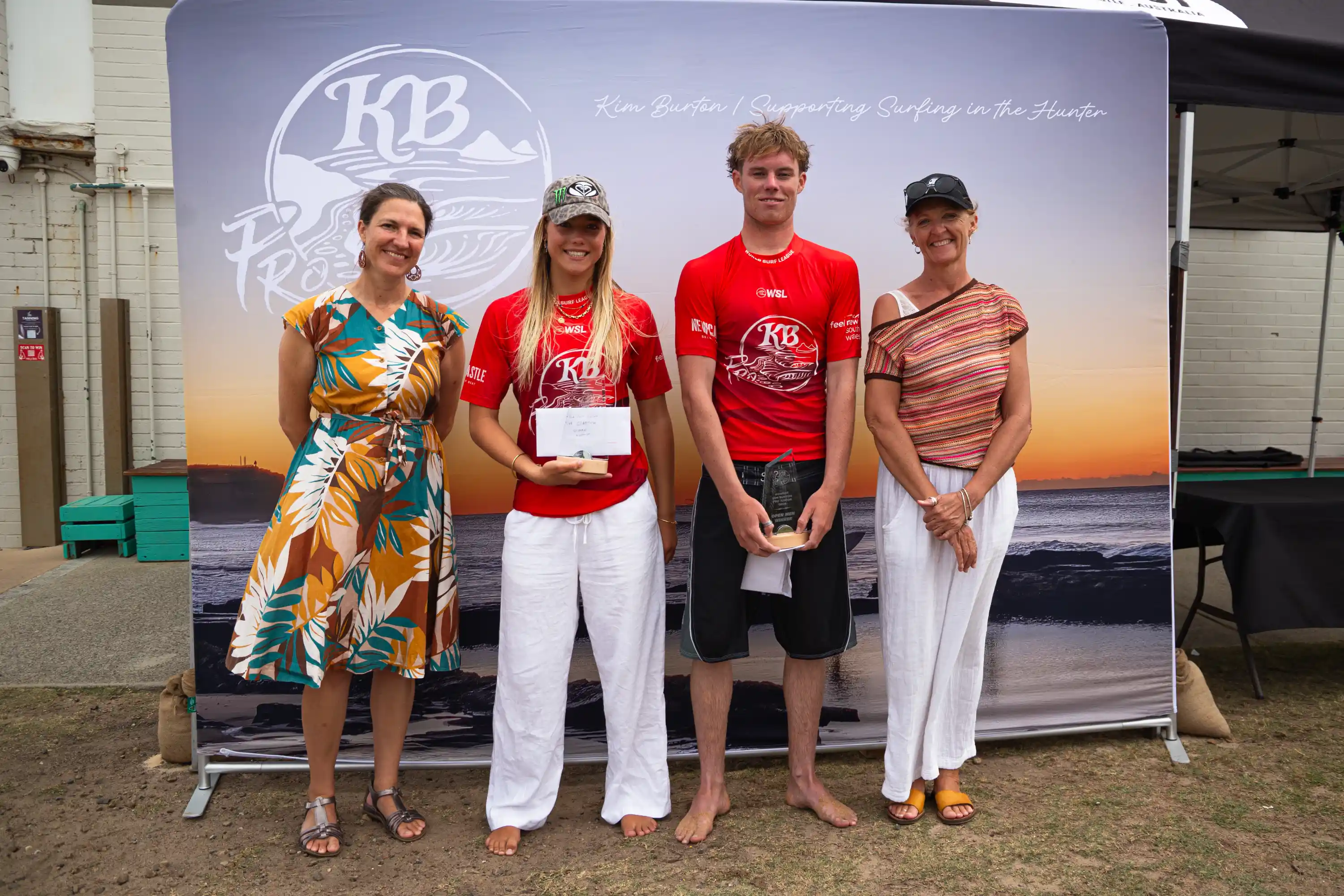 Milla Coco Brown wins her fourth Pro Junior title while Lucas Hickson claims his first WSL victory at the Kim Burton Pro Junior at Merewether Beach.