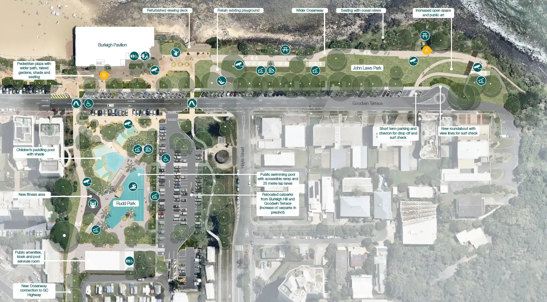 Gold Coast City Council proposes major upgrades for Burleigh Heads, including seawall repairs, possible swimming lagoon and parking relocation. Community feedback is open now.