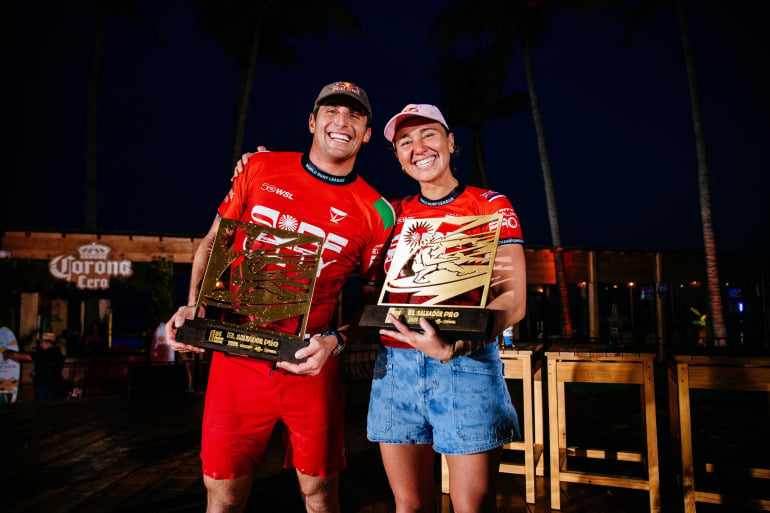 Carissa Moore and Leonardo Fioravanti Triumph in El Salvador