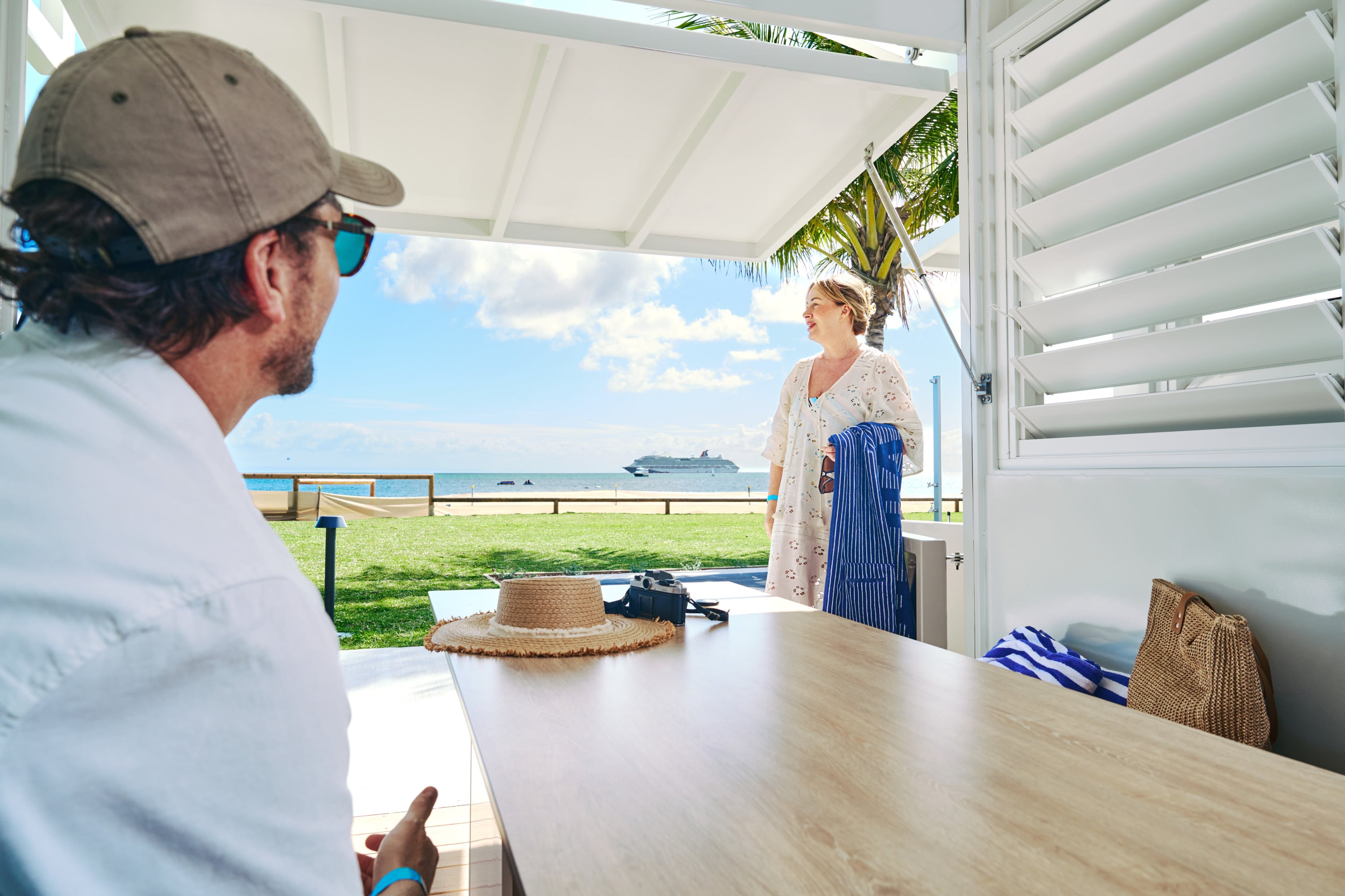 Experience Australia's first year-round beachfront cabana club Tangalooma Dunes on Moreton Island with 20 private, fully equipped cabanas.